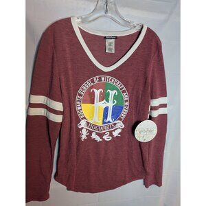 NWT Harry Potter Women's Juniors Hogwarts School Long Sleeve Shirt Sz L 11/13